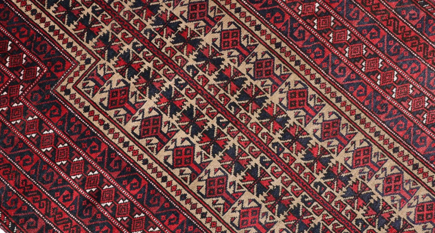 Tappeto Belutsch - 156 x 88 cm - rosso scuro