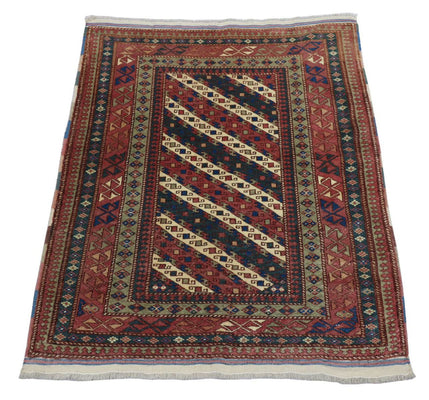 Tappeto afgano - Bukhara quadrato  - 103 x 93 cm - blu scuro