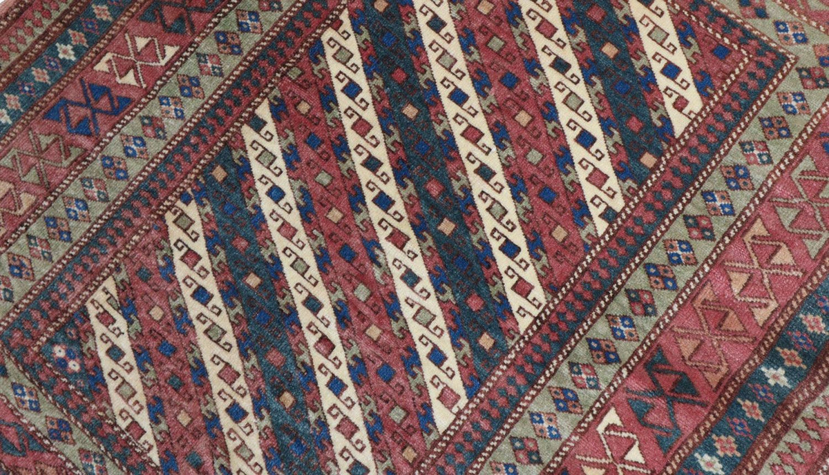 Tappeto afgano - Bukhara quadrato  - 103 x 93 cm - blu scuro