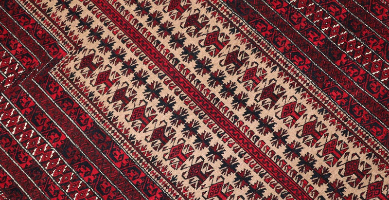 Tappeto Belutsch - 120 x 80 cm - rosso scuro