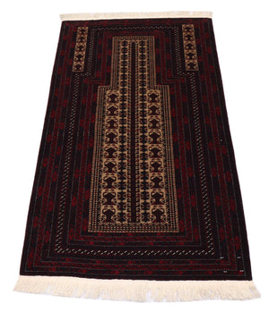 Tappeto afgano - 150 x 95 cm - rosso scuro