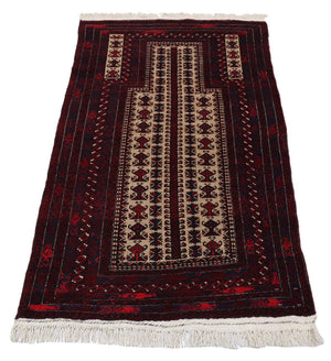 Tappeto afgano - 150 x 95 cm - rosso scuro
