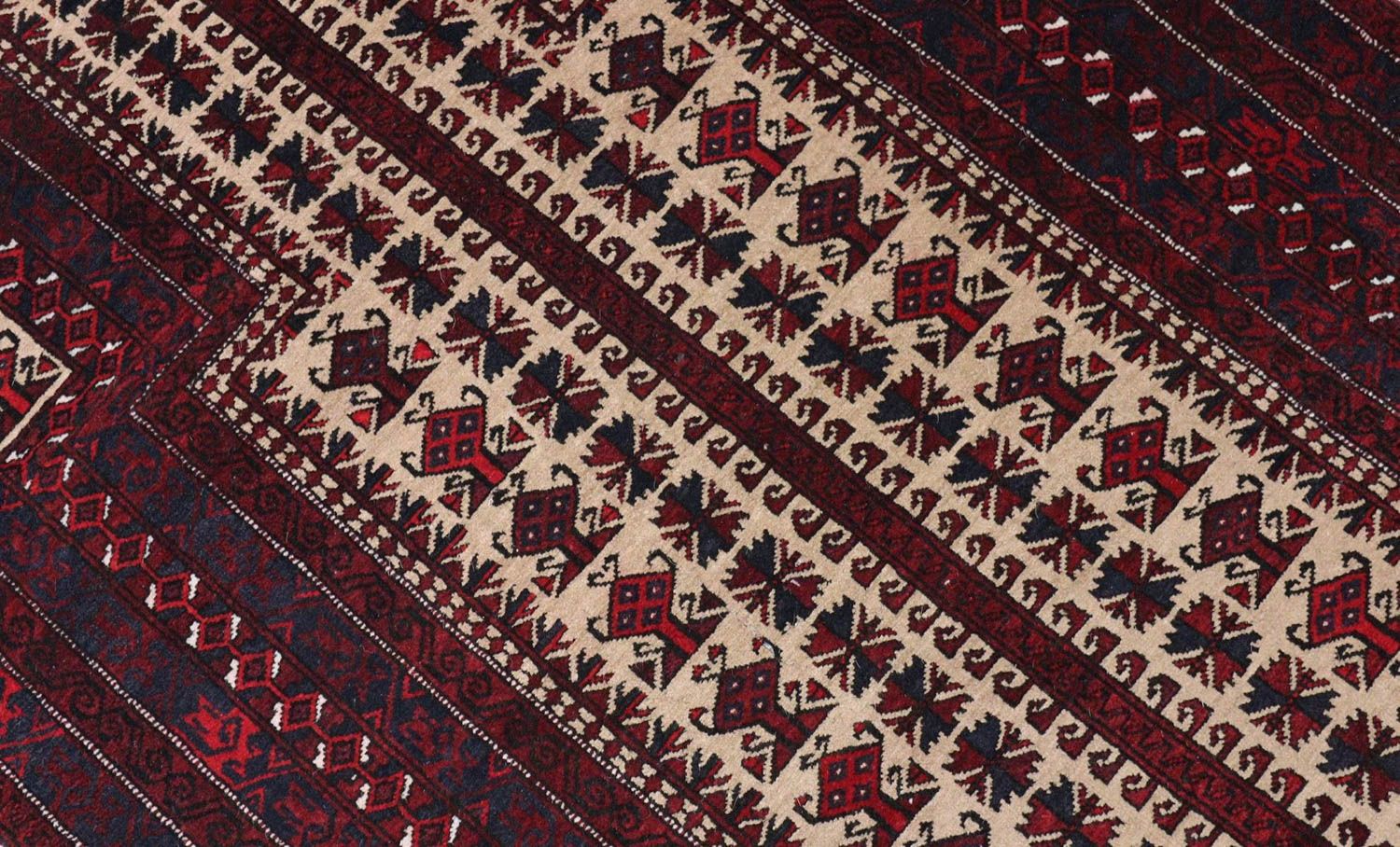 Tappeto afgano - 150 x 95 cm - rosso scuro