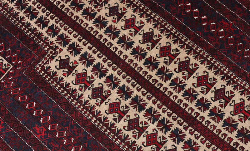 Tappeto afgano - 150 x 95 cm - rosso scuro