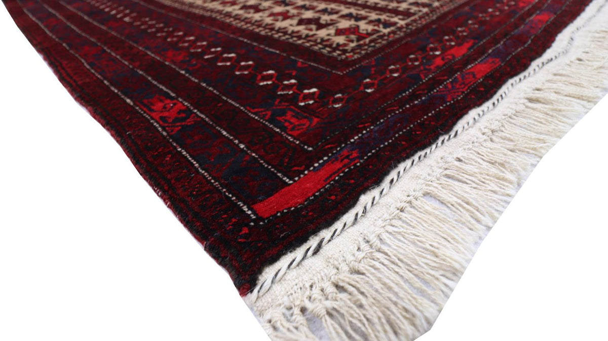 Tappeto afgano - 150 x 95 cm - rosso scuro