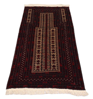 Tappeto afgano - 150 x 95 cm - rosso scuro
