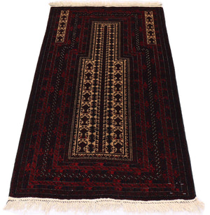 Tappeto afgano - 150 x 95 cm - rosso scuro
