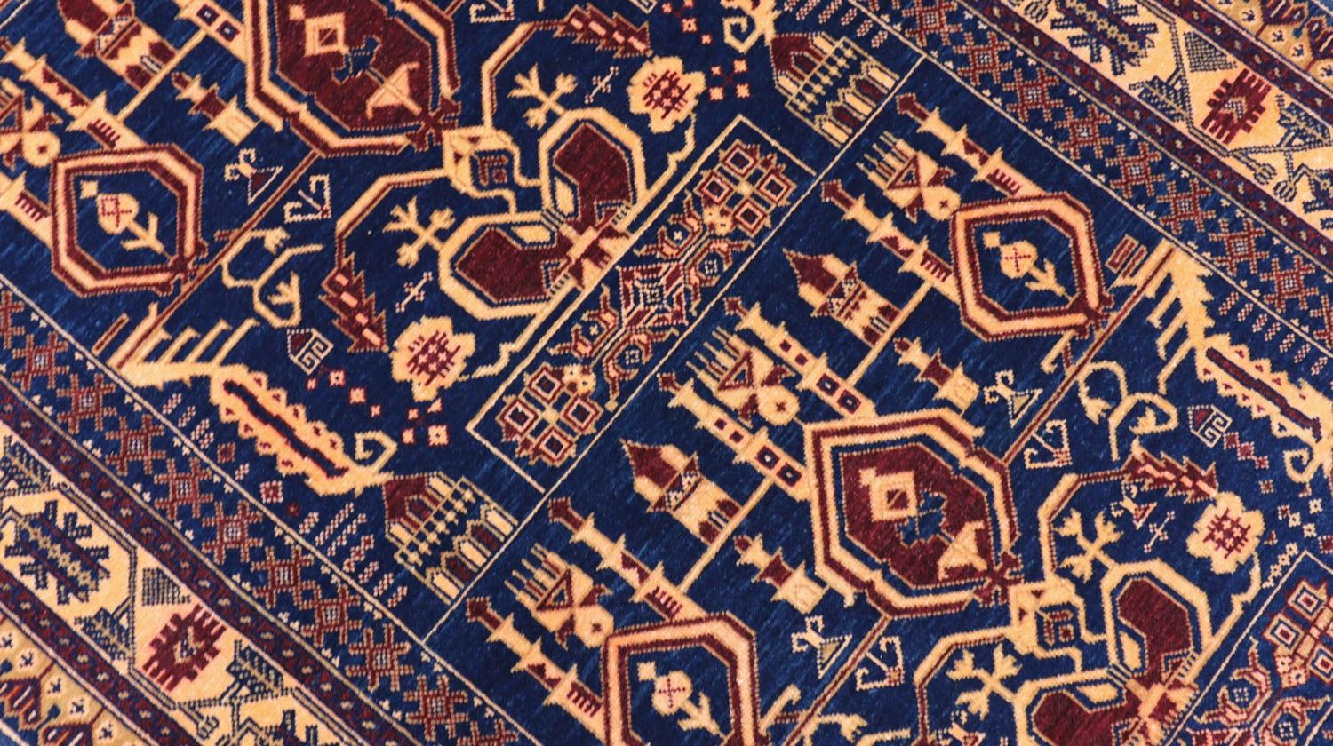 Tappeto afgano - 144 x 95 cm - blu scuro