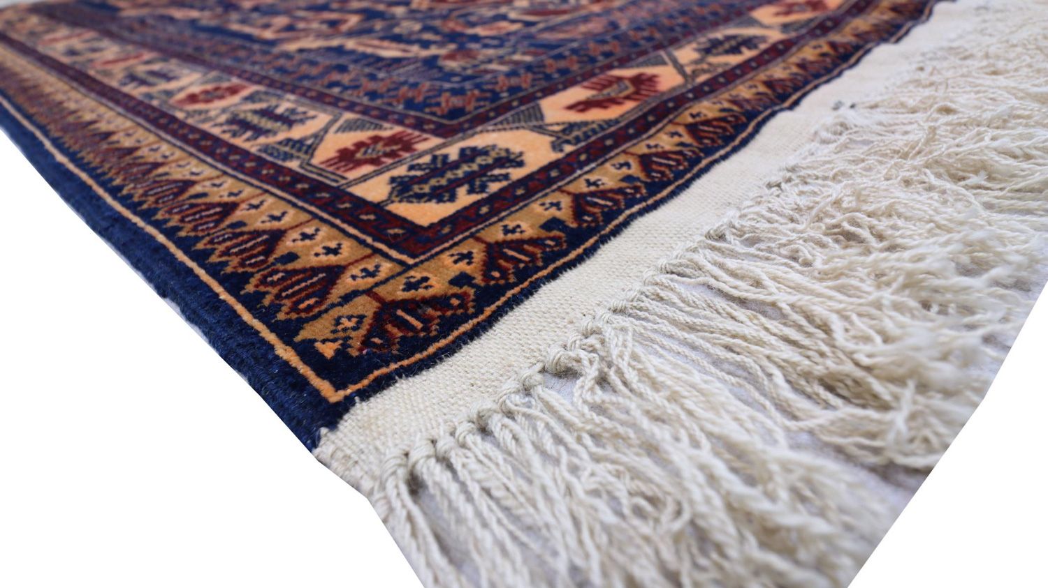 Tappeto afgano - 144 x 95 cm - blu scuro