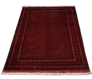 Tappeto afgano - 193 x 144 cm - rosso scuro