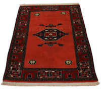 Tappeto afgano quadrato  - 202 x 197 cm - rosso