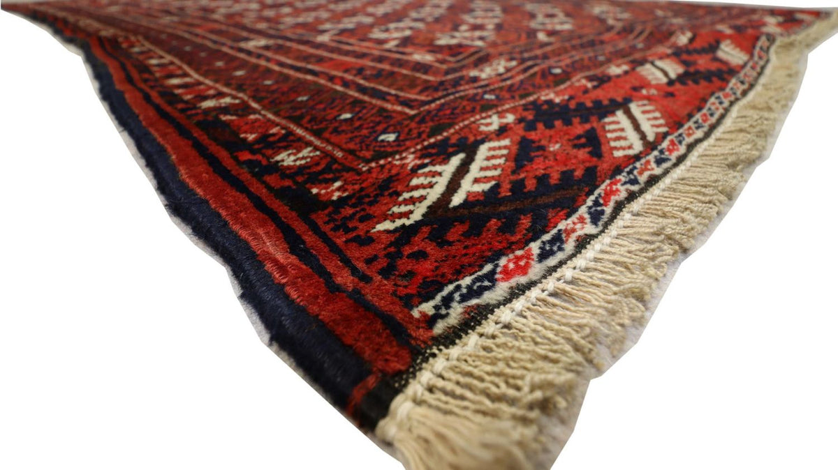 Tappeto corsia Tappeto afgano - 229 x 123 cm - rosso scuro
