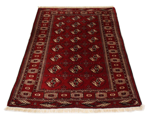 Tappeto Turkaman - 182 x 137 cm - rosso scuro