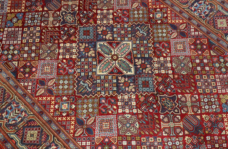 Tappeto Persero - Keshan - 220 x 140 cm - rosso scuro