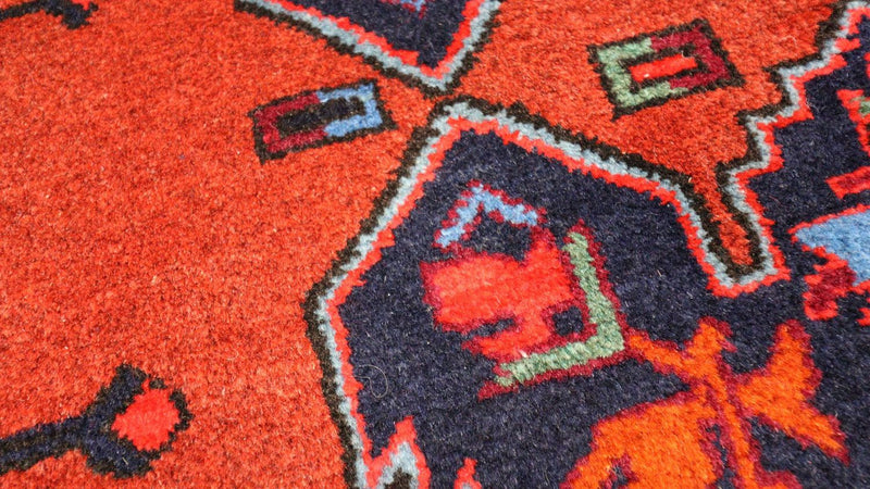 Tappeto orientale - 207 x 121 cm - rosso scuro