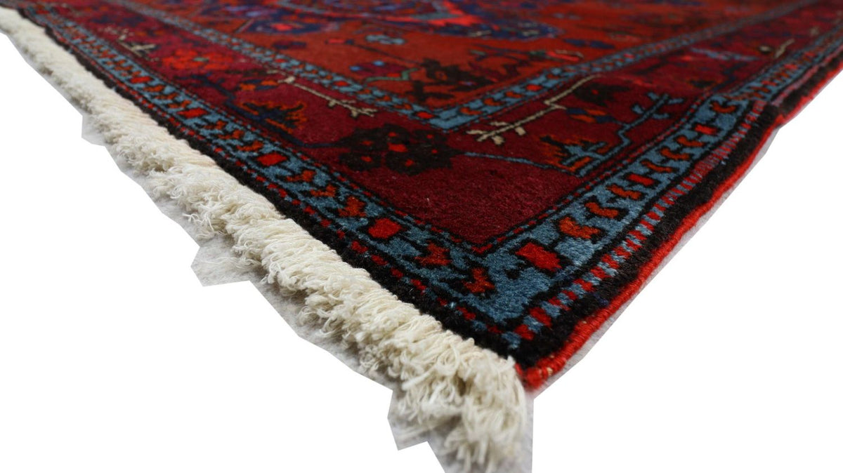Tappeto orientale - 207 x 121 cm - rosso scuro