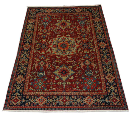 Tappeto orientale - 205 x 139 cm - rosso scuro