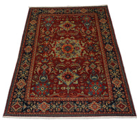 Tappeto orientale - 205 x 139 cm - rosso scuro