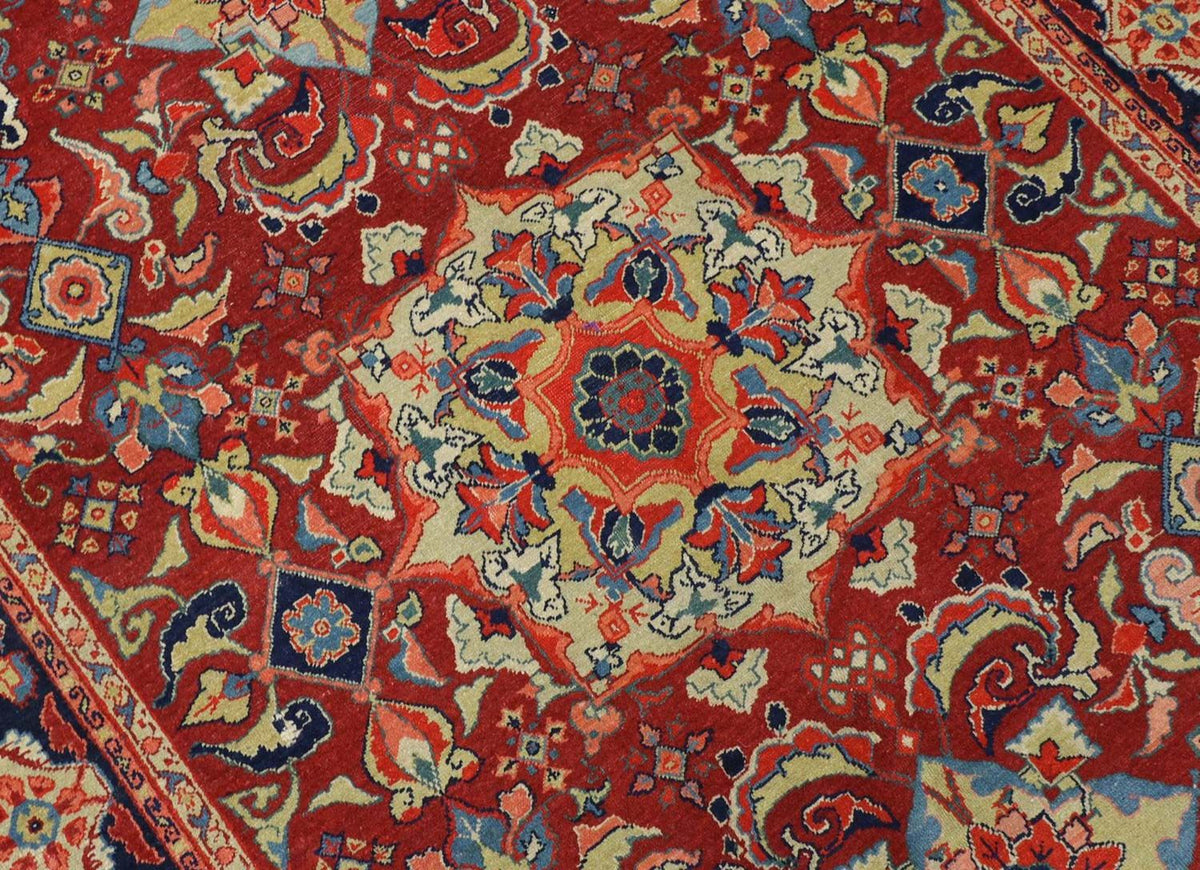 Tappeto orientale - 205 x 139 cm - rosso scuro