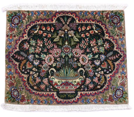 Tappeto Persero - Tabriz - 92 x 68 cm - blu scuro