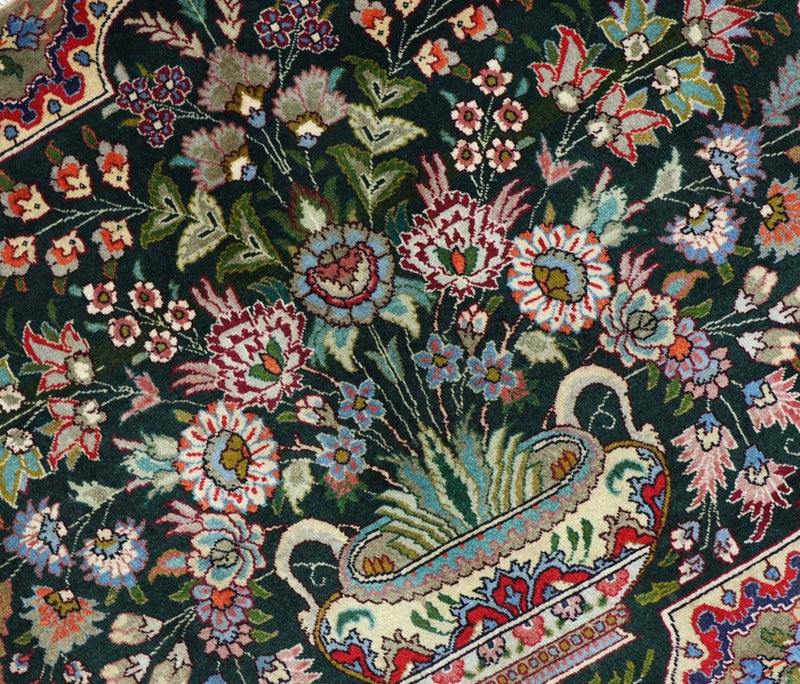 Tappeto Persero - Tabriz - 92 x 68 cm - blu scuro