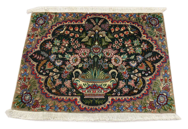 Tappeto Persero - Tabriz - 92 x 68 cm - blu scuro
