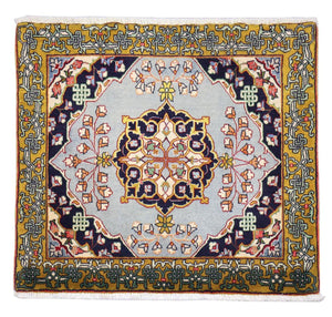 Tappeto Persero - Ghom quadrato  - 91 x 78 cm - argento