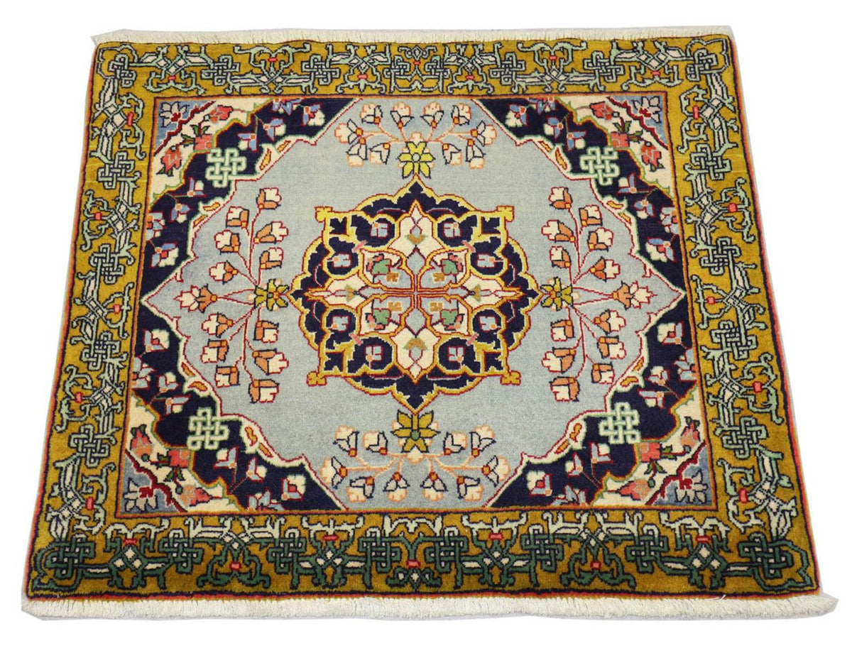 Tappeto Persero - Ghom quadrato  - 91 x 78 cm - argento