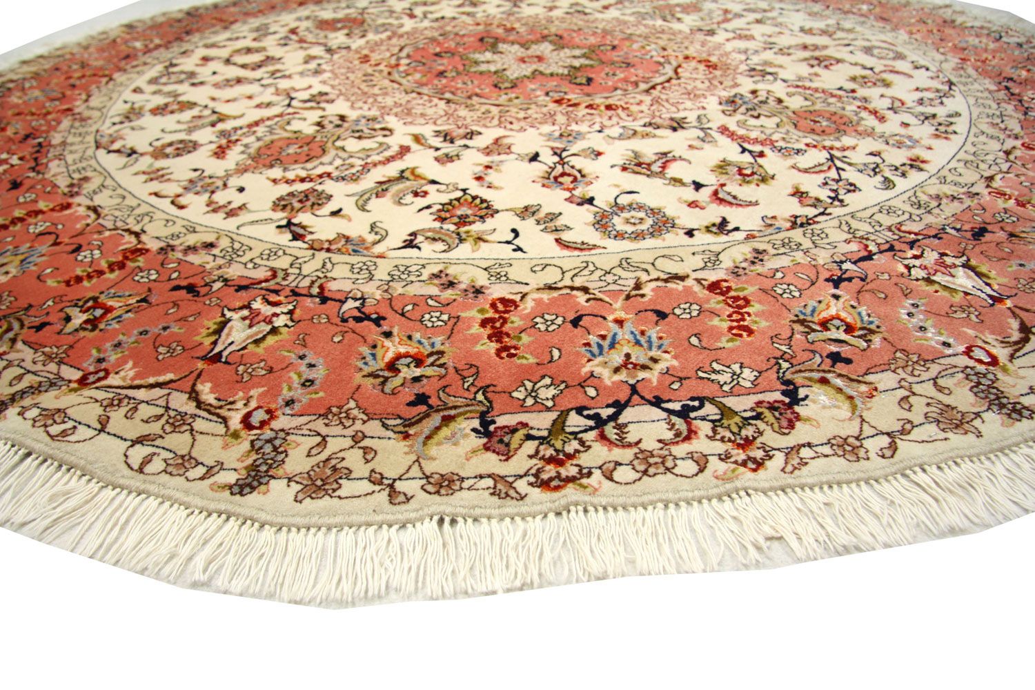 Tappeto Persero - Tabriz - Reale rotondo  - 230 x 230 cm - beige
