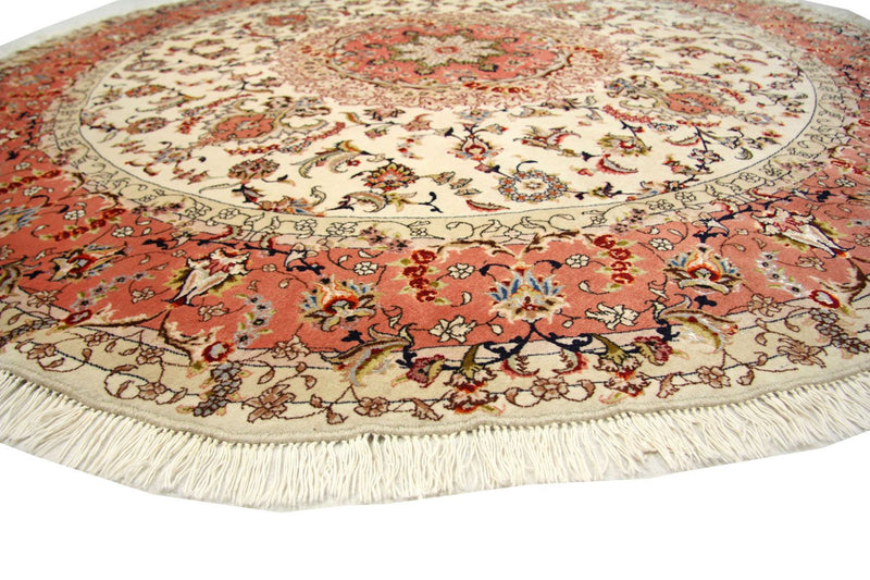 Tappeto Persero - Tabriz - Reale rotondo  - 230 x 230 cm - beige