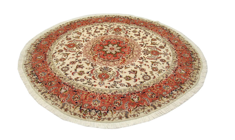 Tappeto Persero - Tabriz - Reale rotondo  - 230 x 230 cm - beige