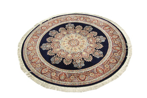 Tappeto cinese rotondo  - 184 x 184 cm - blu