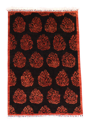 Tappeto afgano - 180 x 127 cm - rosso scuro