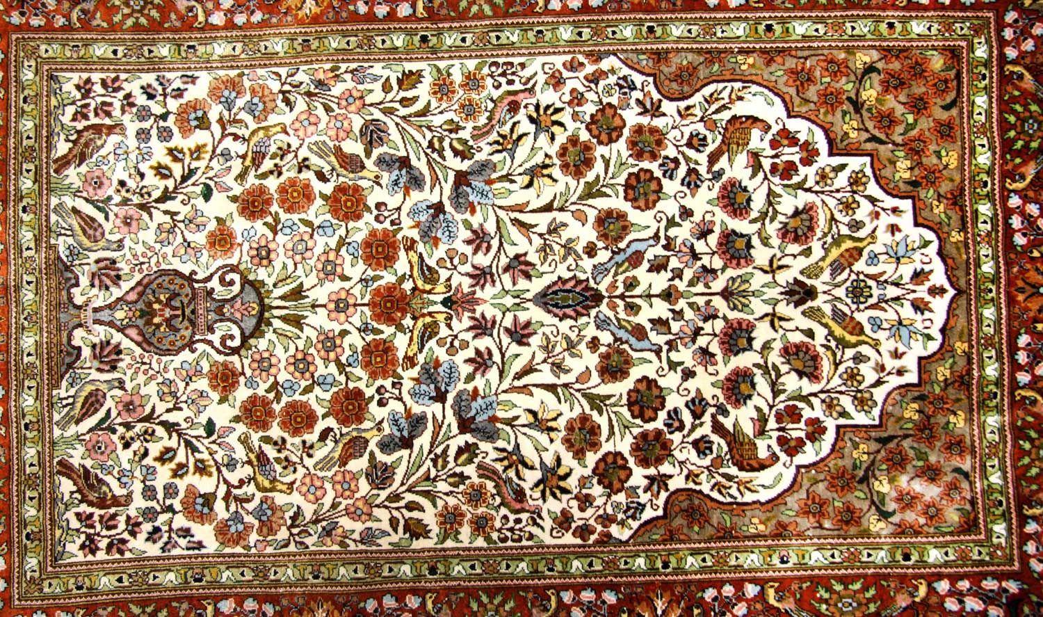 Tappeto di seta - Seta Hereke - Premio - 128 x 80 cm - beige