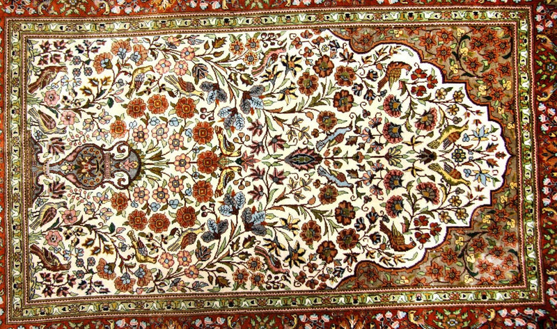 Tappeto di seta - Seta Hereke - Premio - 128 x 80 cm - beige