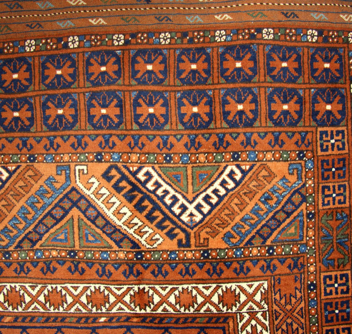 Tappeto afgano - 252 x 198 cm - marrone