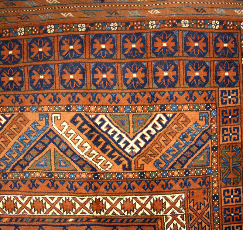 Tappeto afgano - 252 x 198 cm - marrone
