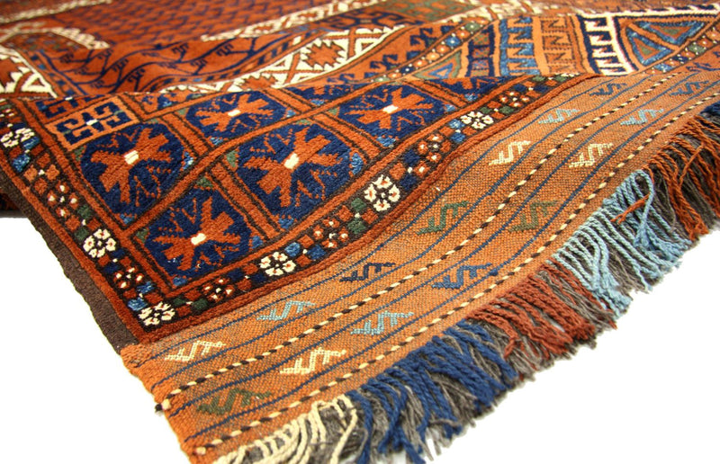 Tappeto afgano - 252 x 198 cm - marrone