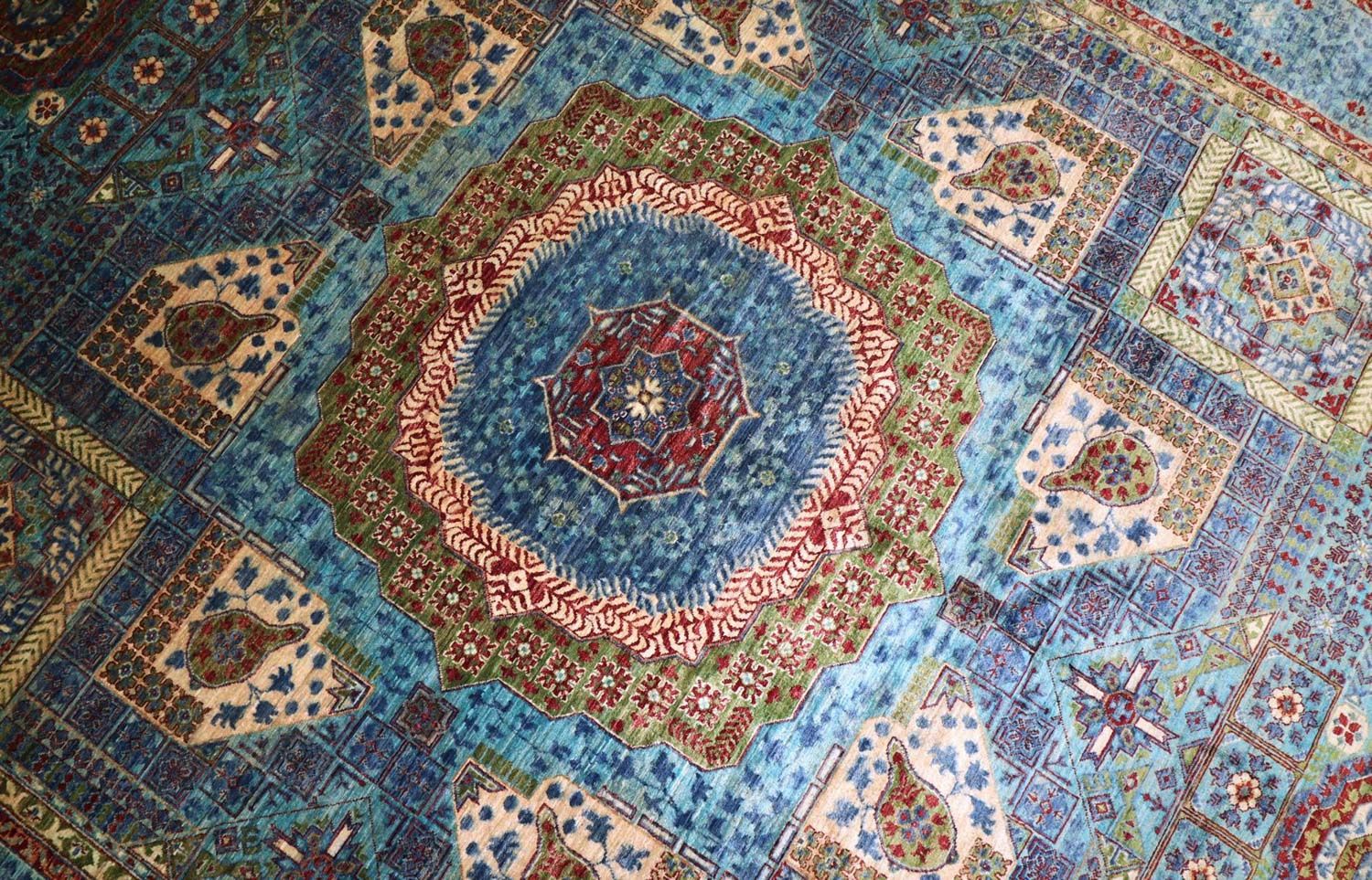 Tappeto Ziegler - 368 x 271 cm - turchese