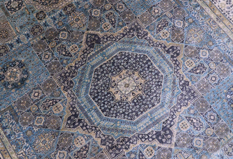 Tappeto Ziegler - 355 x 270 cm - blu chiaro