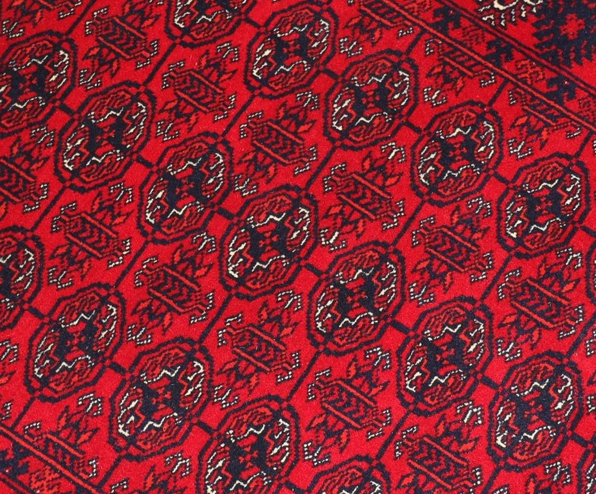 Tappeto corsia Tappeto afgano - 278 x 83 cm - rosso scuro