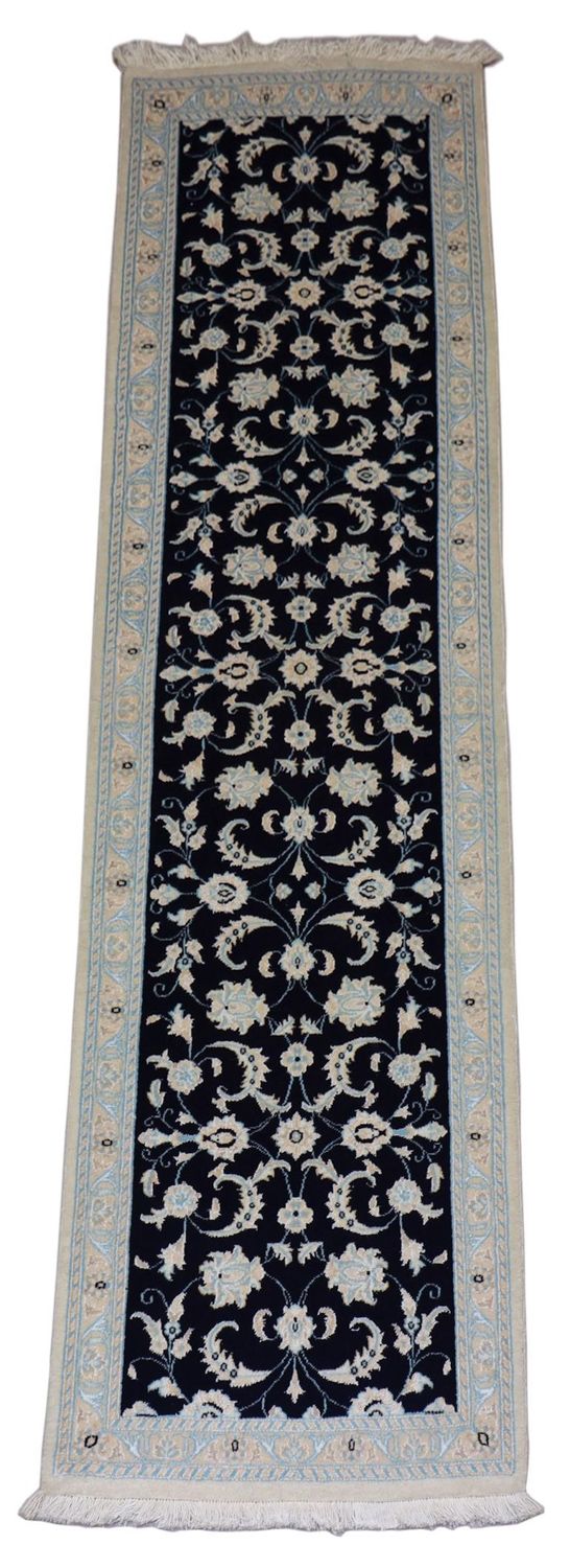 Tappeto corsia Tappeto Persero - Nain - 300 x 84 cm - blu scuro