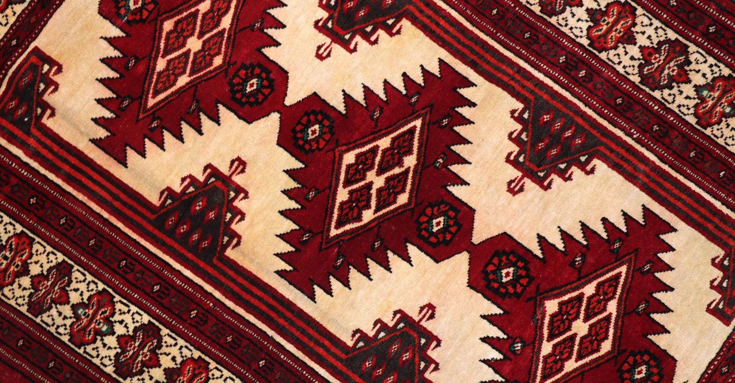 Tappeto afgano - 127 x 89 cm - rosso scuro