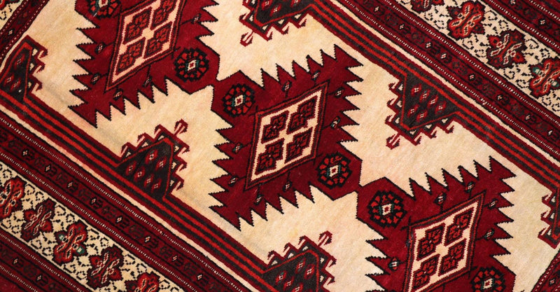 Tappeto afgano - 127 x 89 cm - rosso scuro