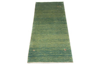 Tappeto corsia Tappeto Gabbeh - Persero - 247 x 90 cm - verde