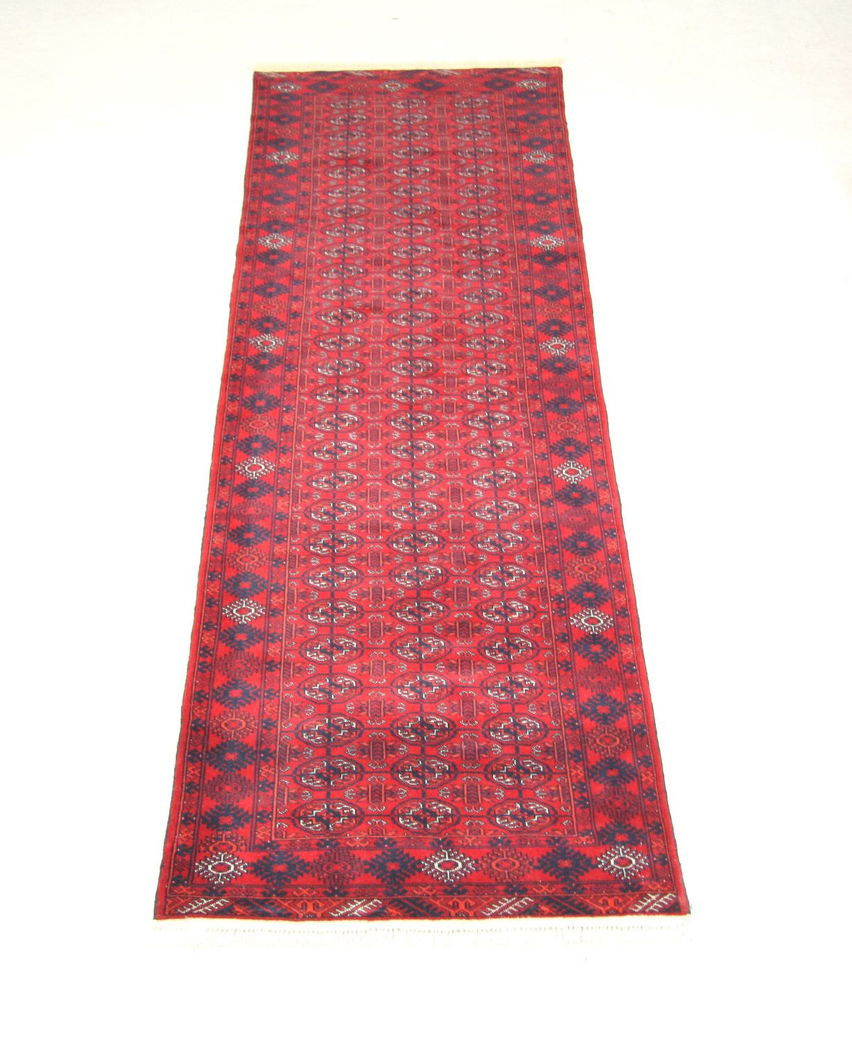 Tappeto corsia Tappeto afgano - Bukhara - 290 x 81 cm - rosso