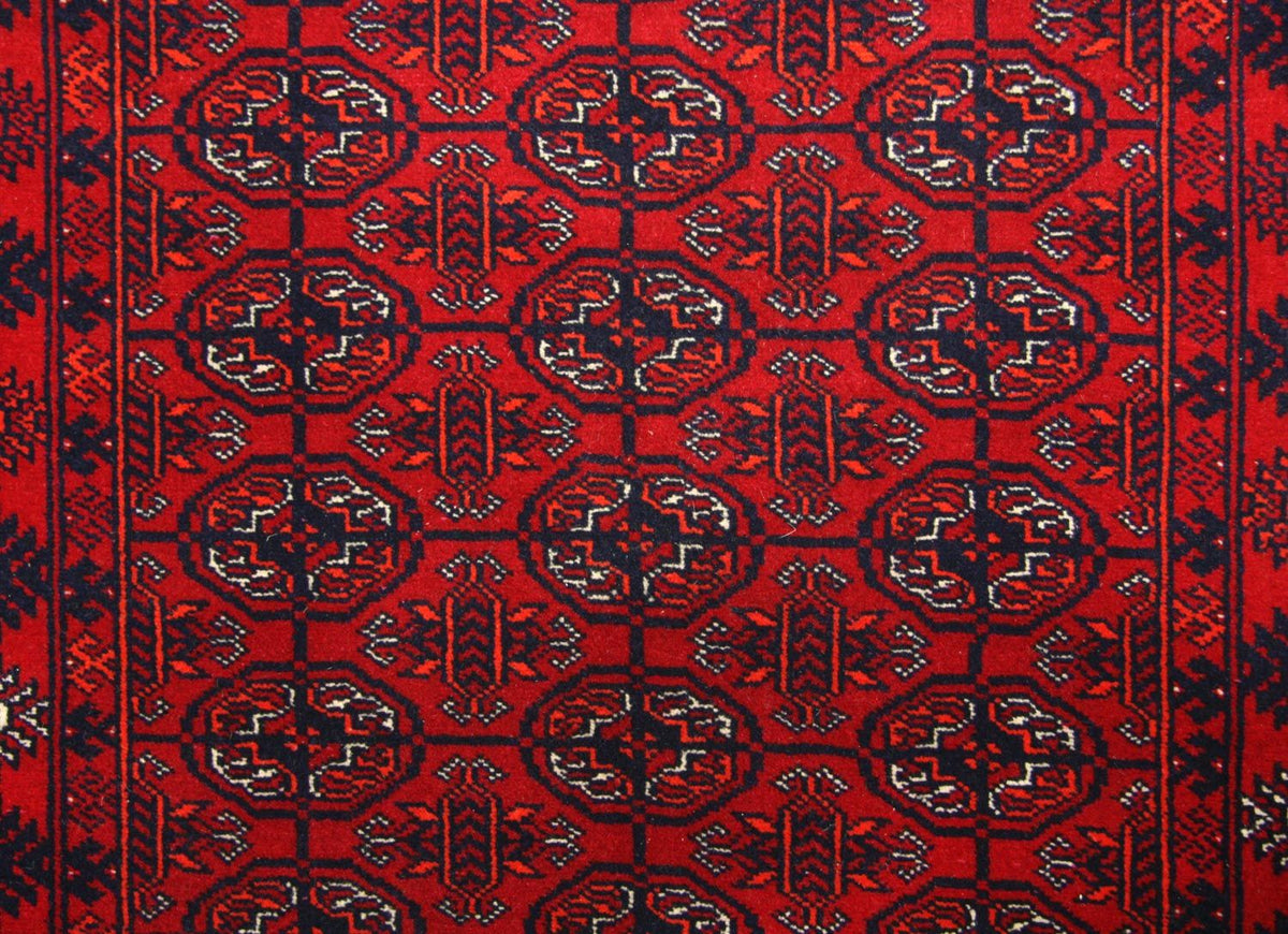 Tappeto corsia Tappeto afgano - Bukhara - 290 x 81 cm - rosso