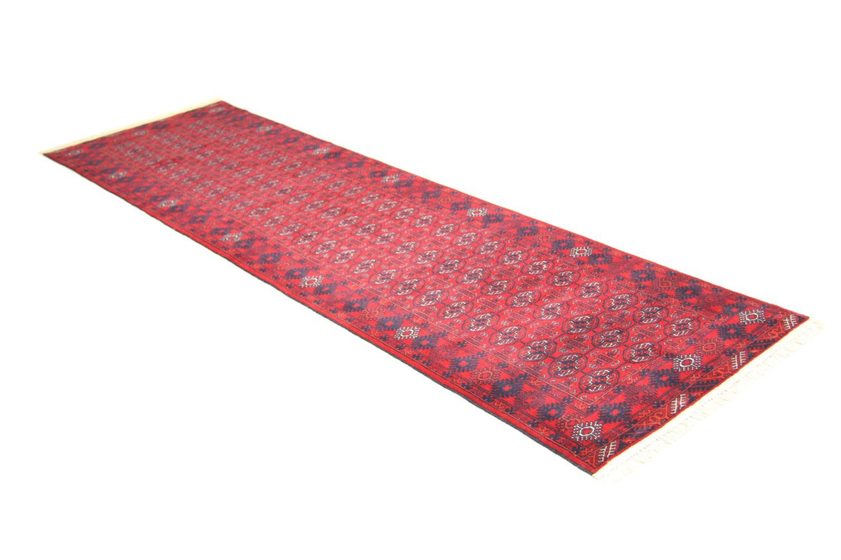 Tappeto corsia Tappeto afgano - Bukhara - 290 x 81 cm - rosso