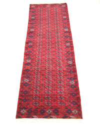 Tappeto corsia Tappeto afgano - Bukhara - 278 x 83 cm - rosso