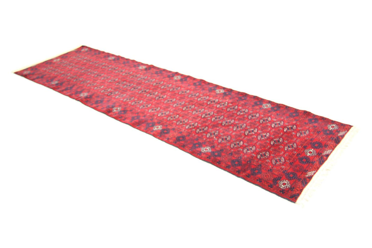 Tappeto corsia Tappeto afgano - Bukhara - 278 x 83 cm - rosso